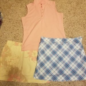 Skorts/ matching shirts